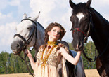 foto moda con cavallo